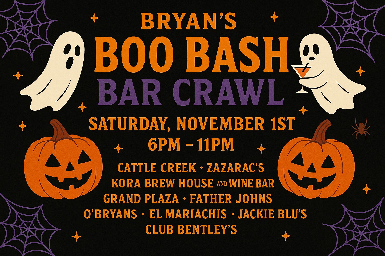 Bryan’s Boo Bash Bar Crawl