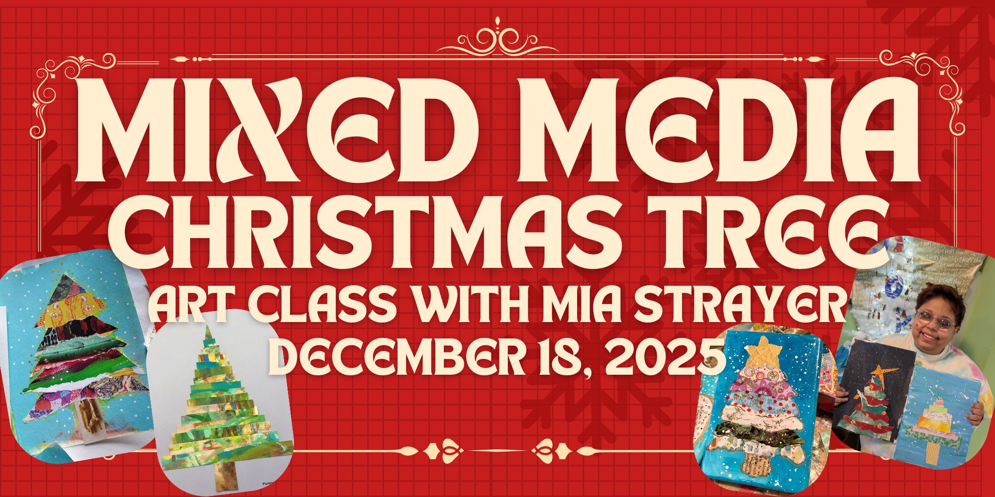 Mixed Media Christmas Tree Class