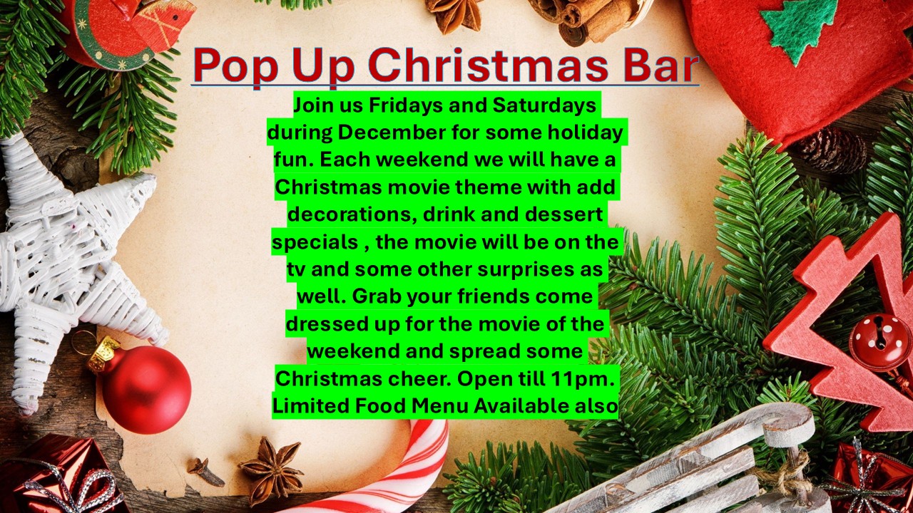 Pop Up Christmas Bar at Frankie’s Restaurant